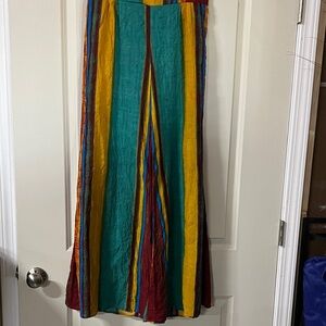 Cider Multicolor Boho Flare pants with built in shorts